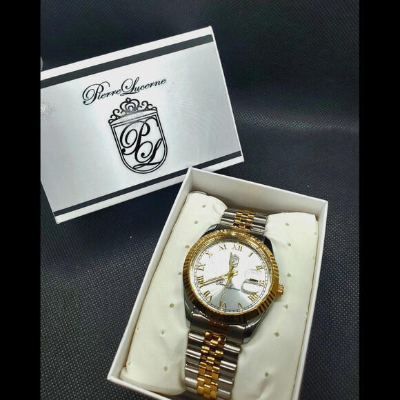 Gorgeous Pierre Lucerne President Date Just Mens Watch - Picture 8 of 11